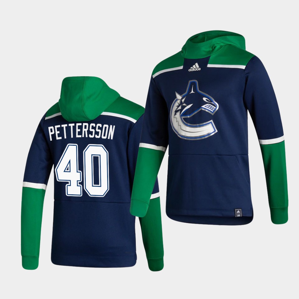 Men Vancouver Canucks #40 Pettersson Blue NHL 2021 Adidas Pullover Hoodie Jersey->winnipeg jets->NHL Jersey